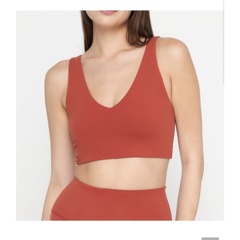 Spiritual Gangster Harlow Womens Sports Bra tank top in red stone Size medium